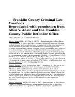 Franklin County Criminal Law Casebook.docx